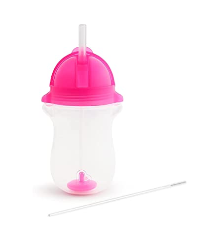Munchkin Kubek Niekapek Ze Słomką Różowy 296 ml