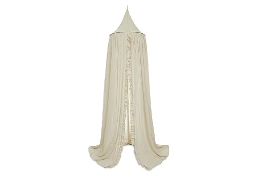 Jollein Baldachim na łóżko Vintage 245 cm ruffle ivory do łóżeczka dziecięcego 002 005 66041