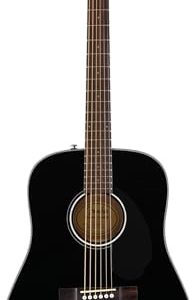 Fender Gitara akustyczna CD 60S Dreadnought, podstrunnica orzechowa, czarna, w zestawie bezpłatne lekcje wirtualne Fender Gitara akustyczna CD 60S Dreadnought, podstrunnica orzechowa, czarna, w zestawie bezpłatne lekcje wirtualne