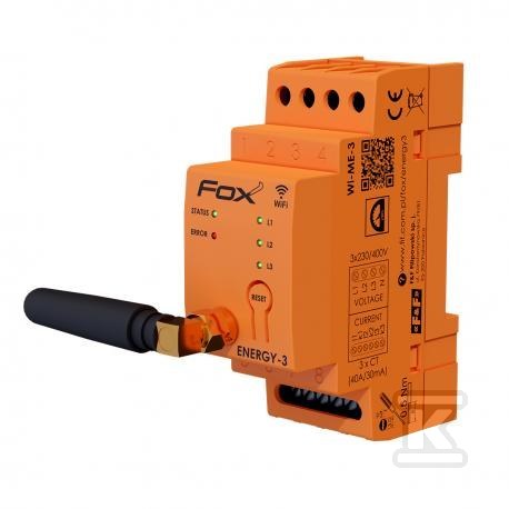 Monitor energii elektrycznej WI-FI 3F+N,FOX ENERGY 3, WI-MEF3 100A WI-MEF-3-100 - obrazek 1