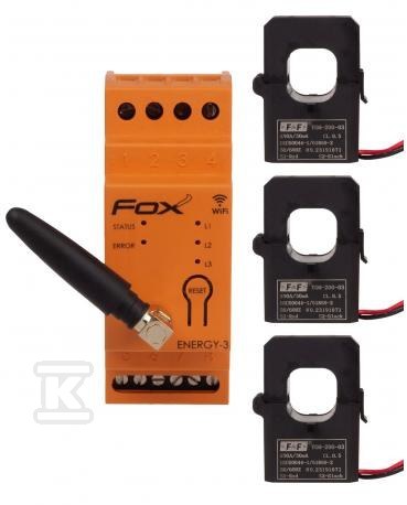 Monitor energii elektrycznej WI-FI 3F+N,FOX ENERGY 3, WI-MEF3 200A, WI-MEF-3-200 - obrazek 2