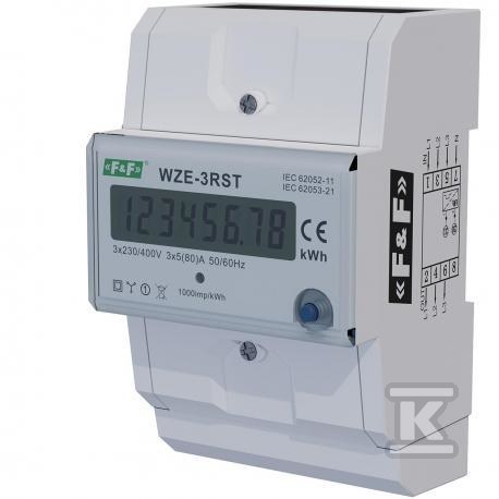 Trójfazowy licznik zużycia energii 80A, z funkcją RESET WZE-3RST - obrazek 1