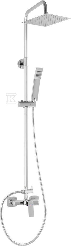 Zestaw prysznicowy przesuwny 1 strumieniowy VITTO VERDELINE NP81 z baterią BVI7UVL, chrom NP81-BVI7UVL - obrazek 1