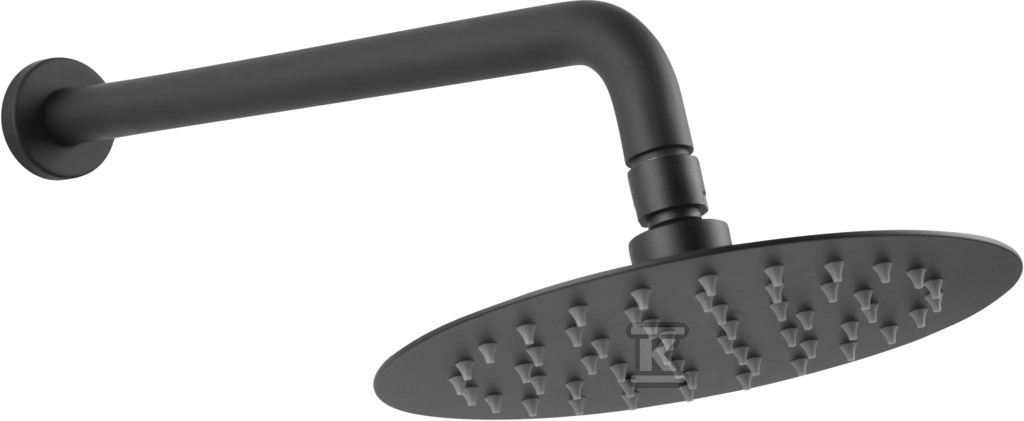 Zestaw natryskowy z deszczownią 200 mm slim, czarny NPT11BL - obrazek 1