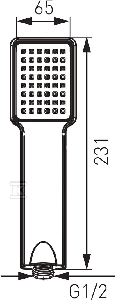 Słuchawka prysznicowa 1 strumieniowa QUADRO LA, chrom S110-LA - obrazek 2