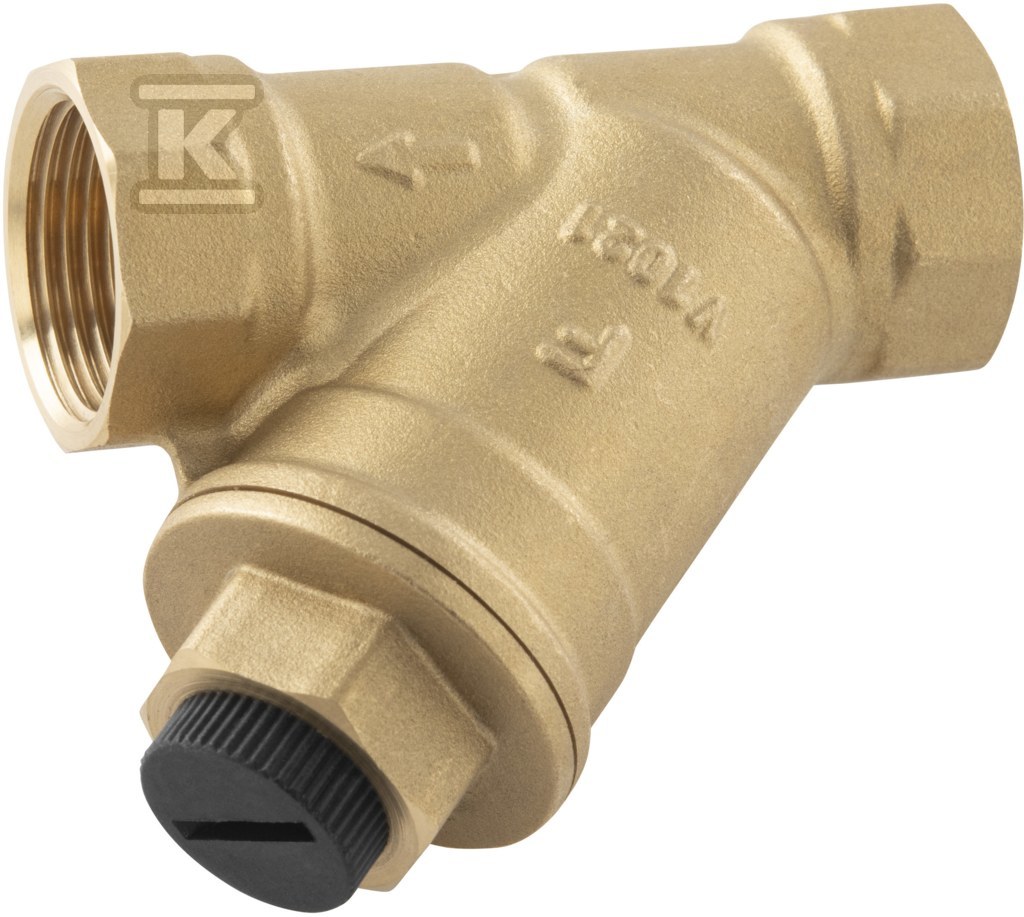 Filtr skośny siatkowy z magnesem, nakrętno-nakrętny, DN40, G1 1/2 F05M - obrazek 1