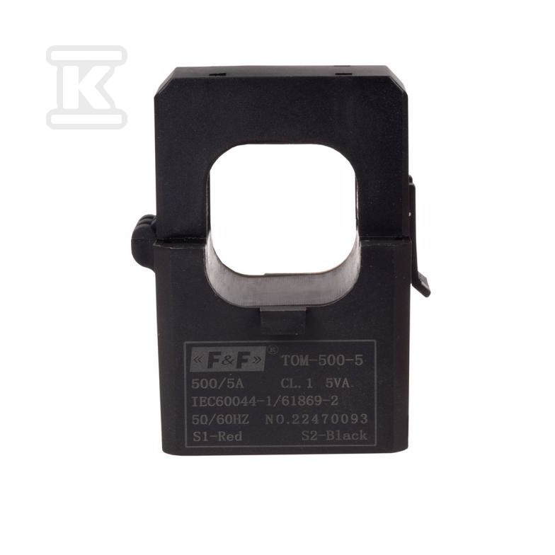 Miniaturowy przekładnik prądowy z otwieranym rdzeniem 500-5A klasa 1 TOM-500-5