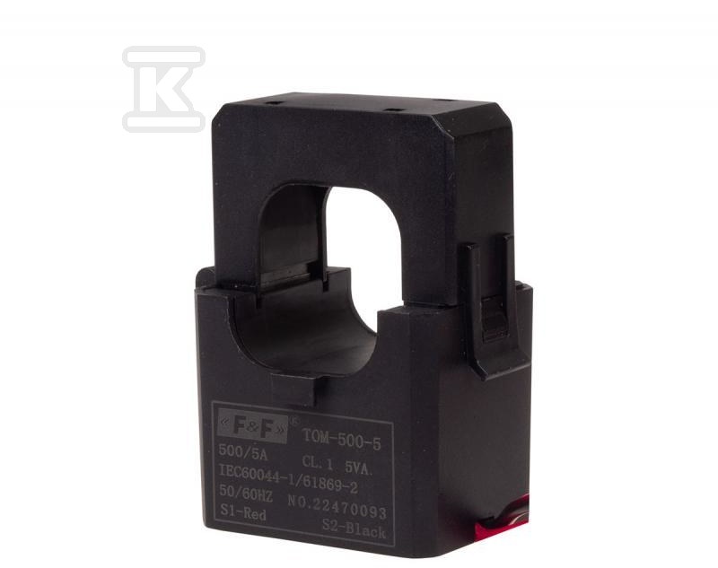 Miniaturowy przekładnik prądowy z otwieranym rdzeniem 500-5A klasa 1 TOM-500-5 - obrazek 2