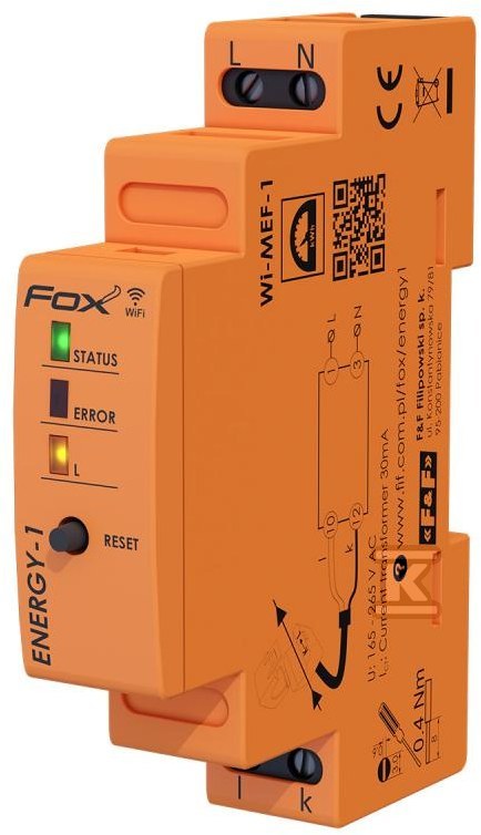 Monitor energii elektrycznej jednofazowy, WI-MEF-1 40A WI-MEF-1-40 - obrazek 2