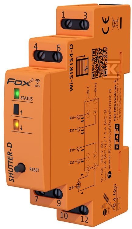 Sterownik do rolet WI-FI na szynę DIN, 230 V WI-STR1S4-D - obrazek 2