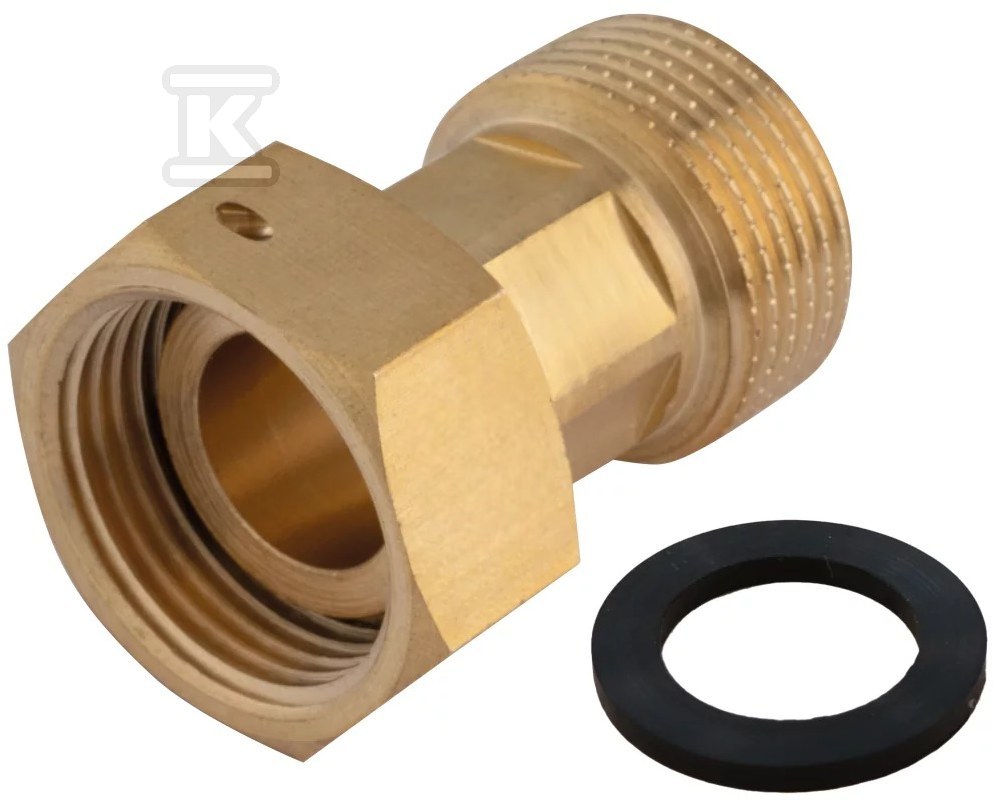 Półśrubunek prosty z uszczelnieniem płaskim, nakrętno-wkrętny 1/2"x1/2" SGP1 - obrazek 1