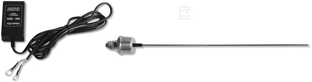 Anoda tytanowa AME 200 1/2", do zasobników cwu o pojemności do 300 l. Długość całkowita -220mm, długość części czynnej - 120 mm AME-200-G 1/2 - obrazek 1