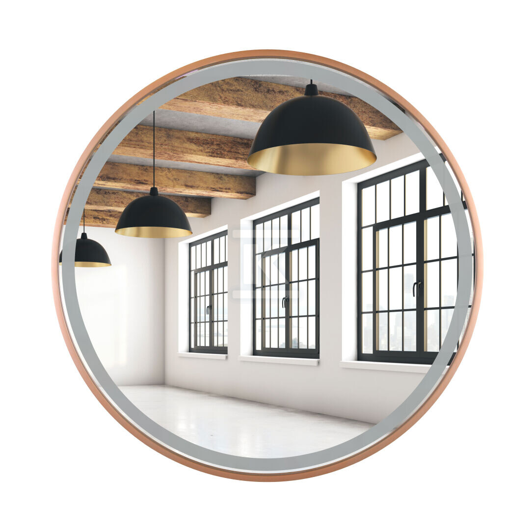 Lustro łazienkowe ścienne Scandi miedziane 600 x 600 mm LED M60MLM - obrazek 1
