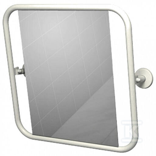 Lustro uchylne dla niepełnosprawnych O 25 60 x 60 cm stal biała S25LUSWB - obrazek 1