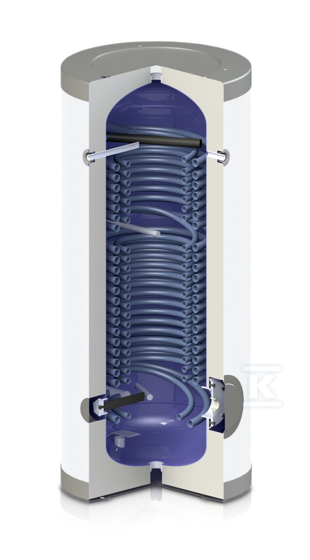 Wymiennik c.w.u. ECOUNIT HP 1000-1C o pojemności netto 920 litrów, wężownica 8,2 m2, przyłącza wężownicy 5/4", zw-cw 6/4" 0405201205F - obrazek 1