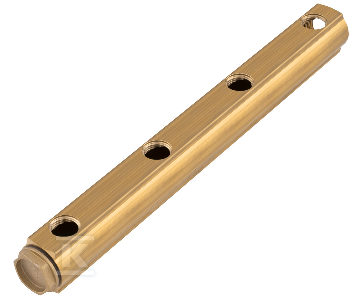 Belka rozdzielacza 1", rozstaw podłączeń 100mm, 2-drogowa RMD02 - obrazek 1