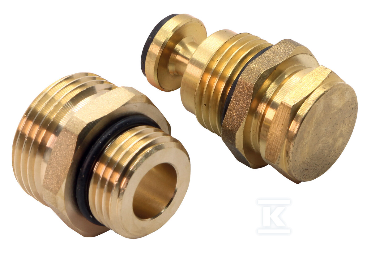 Zestaw do rozdzielacza 39mm: zawór odcinający, nypel 1-2"x3-4" RKPO-SET39 - obrazek 1