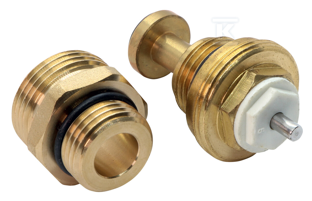Zestaw do rozdzielacza 39mm: zawór termostatyczny, nypel 1-2"x3-4" RKPT-SET39 - obrazek 1