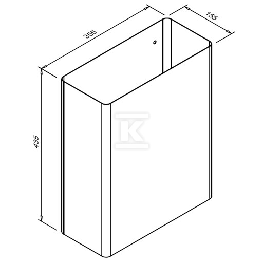 Kosz naścienny 23 l stal szlachetna matowa WB23SHB - obrazek 2