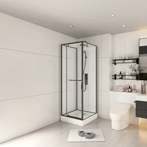 Kabina prysznicowa z dowolnie montowanymi drzwiami – Regulowana wysokość – Czarny mat – szer. 80 x gł. 80 x wys. 213/232 cm – SAVITO 862977 Kabina prysznicowa z dowolnie montowanymi drzwiami – Regulowana wysokość – Czarny mat – szer. 80 x gł. 80 x wys. 213/232 cm – SAVITO 862977
