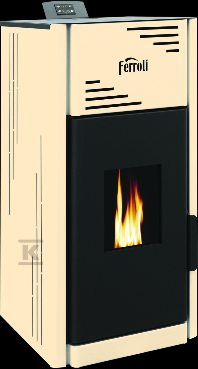 Ekologiczny termokominek opalany peletem BRETA PELLET PRO 12 ekologiczny, zautomatyzowany z płaszczem wodnym LSGMP12P - obrazek 1