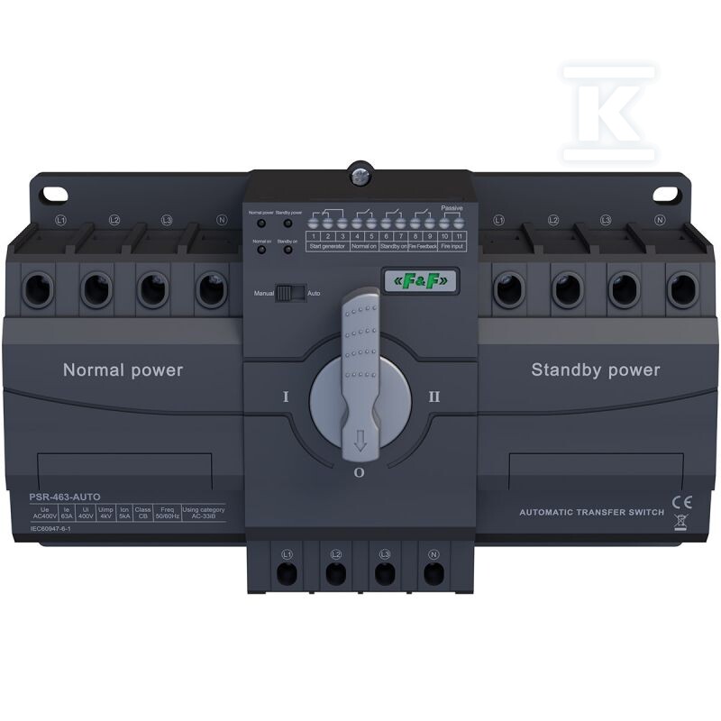 Automatyczny przełącznik sieci PSR-463-AUTO AC 50/60Hz 230/400V 63A - obrazek 1