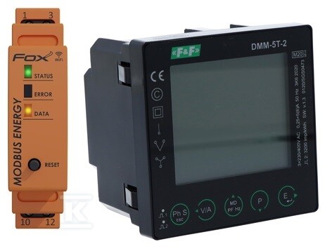 Zestaw do monitoringu energii: analizator parametrów sieci DMM-5T-2 + integrator liczników energii WI-MODBUS-D DTB104 - obrazek 1
