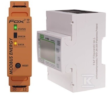 Zestaw do monitoringu energii: licznik energii elektrycznej- trójfazowy, LE-03MQ + integrator liczników energii WI-MODBUS-D DTB099 - obrazek 1