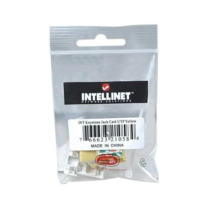 Moduł Keystone RJ45 UTP Cat6 Żółty 210584 - obrazek 2