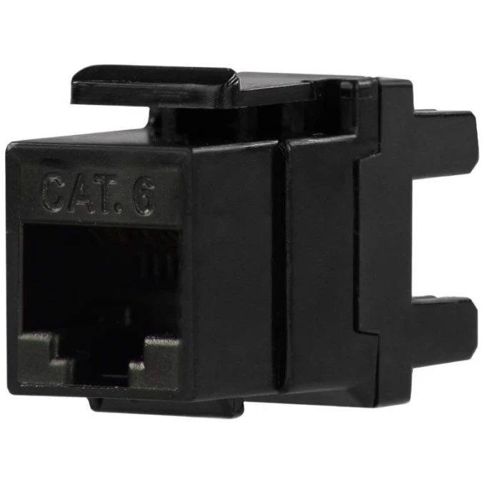 Moduł keystone RJ45 UTP kat.6 nieekranowany tylny montaż czarny - obrazek 1