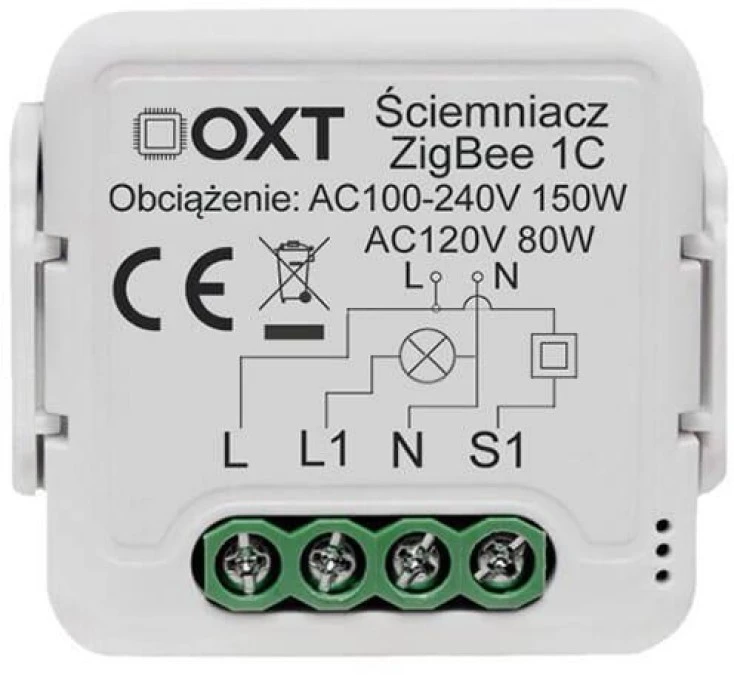 Moduł OXT mini ściemniacz 1 obwód ZigBee TUYA