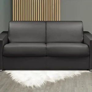 Kanapa 3-osobowa z ekspresowym mechanizmem rozkładania z ekoskóry CALITO – Czarny – Wymiary miejsca do spania: 140 cm – Materac 14 cm z pamięcią kształtu 130121 Kanapa 3-osobowa z ekspresowym mechanizmem rozkładania z ekoskóry CALITO – Czarny – Wymiary miejsca do spania: 140 cm – Materac 14 cm z pamięcią kształtu 130121