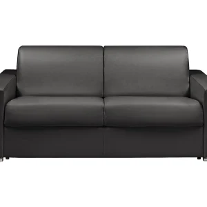 Kanapa 3-osobowa z ekspresowym mechanizmem rozkładania z ekoskóry CALITO – Czarny – Wymiary miejsca do spania: 140 cm – Materac 18 cm z pamięcią kształtu 130223 Kanapa 3-osobowa z ekspresowym mechanizmem rozkładania z ekoskóry CALITO – Czarny – Wymiary miejsca do spania: 140 cm – Materac 18 cm z pamięcią kształtu 130223