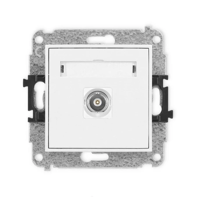 MINI Mechanizm gniazda pojedynczego BNC biały mat 25MGBNC‑1 - obrazek 1