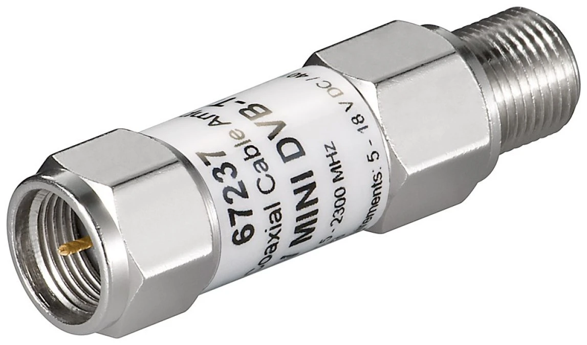 Mini wzmacniacz sygnału DVB‑T/SAT 18dB /na kabel koncentryczny/ F ‑ F 67237 - obrazek 2