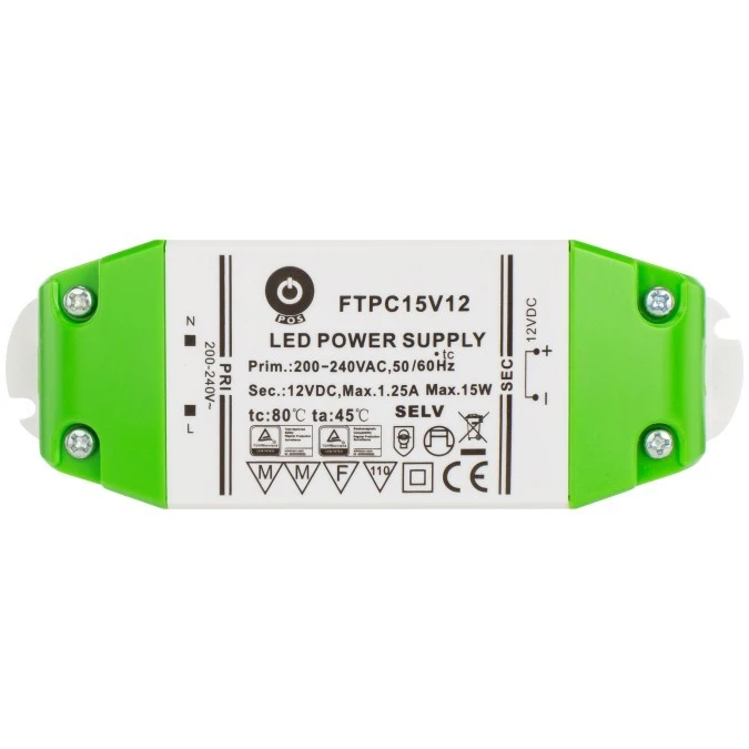 MPL‑ Zasilacz FTPC 15W meblowy 12V DC ftpc15v12‑c - obrazek 1