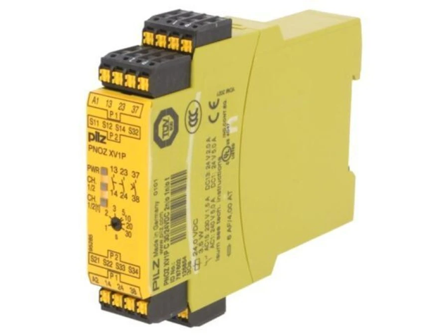 Moduł: przekaźnik bezpieczeństwa, Uzas: 24VDC, Input: 5, Output: 3, IP40 787602 - obrazek 1