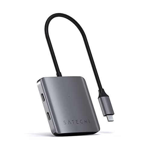 SATECHI 4 W 1 USB C Hub Adapter Danych Wieloportowy z Portami 5Gbps, Trwała Aluminiowa Konstrukcja do Komputerów MacBook, Chromebook, Windows i innych (Bez Ładowania Wyjścia Wideo) SATECHI 4 W 1 USB C Hub Adapter Danych Wieloportowy z Portami 5Gbps, Trwała Aluminiowa Konstrukcja do Komputerów MacBook, Chromebook, Windows i innych (Bez Ładowania Wyjścia Wideo)