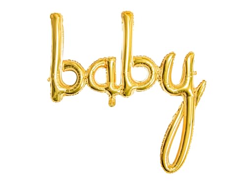 Balon foliowy, Baby, złoty, 73,5x75,5 cm - obrazek 1