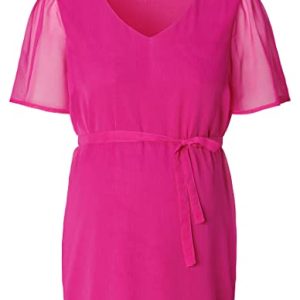 Noppies Bluzka damska Acton z krótkim rękawem, Fuksja Red N047, 34 Noppies Bluzka damska Acton z krótkim rękawem, Fuksja Red N047, 34