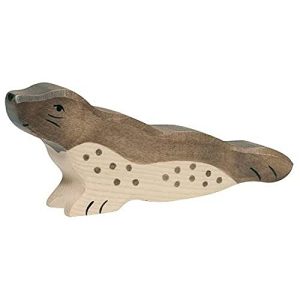 Figurki HOLZTIGER FOKA, Z PODNIESIONĄ GŁOWĄ Beżowy, czarny i brązowy Dla chłopców dziewczynek 3 lata więcej Figurki HOLZTIGER FOKA, Z PODNIESIONĄ GŁOWĄ Beżowy, czarny i brązowy Dla chłopców dziewczynek 3 lata więcej