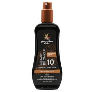 Australian Gold SPF 10 żel w sprayu plus bronzer, 1 opakowanie (1 x 237 ml) Australian Gold SPF 10 żel w sprayu plus bronzer, 1 opakowanie (1 x 237 ml)