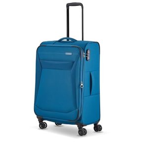 Travelite walizka na kółkach + Chios 4 w Trolley M, Petrol, Einheitsgröße, Miękki wózek z kółkami Travelite walizka na kółkach + Chios 4 w Trolley M, Petrol, Einheitsgröße, Miękki wózek z kółkami