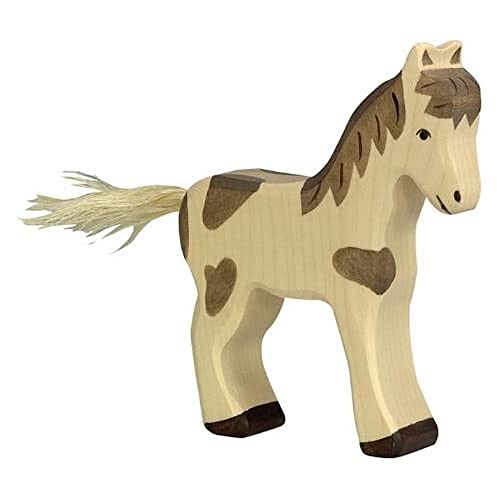 Holztiger 80043 Figurka Źrebaka Stojącego w Cętkach