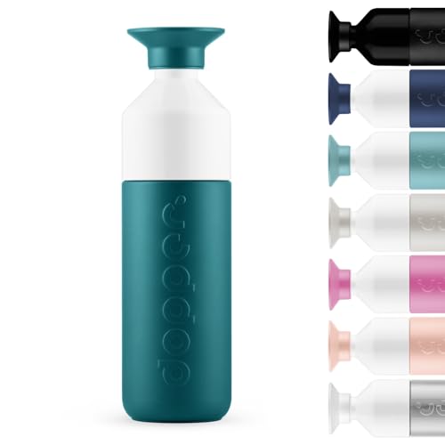 Dopper Insulated Green Lagoon thermos bottle 580ml Stainless steel drinking Coffee mug to go Thermo for coffee, tea Double walled, leak proof, keeps cold 24h / hot 9h - obrazek 1