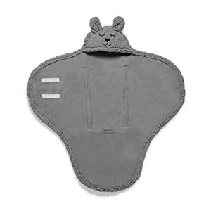 Jollein Kocyk Bunny Wrap, 100 cm Długość x 105 Szerokość, Storm Grey Jollein Kocyk Bunny Wrap, 100 cm Długość x 105 Szerokość, Storm Grey
