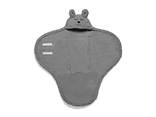 Jollein Kocyk Bunny Wrap, 100 cm Długość x 105 Szerokość, Storm Grey