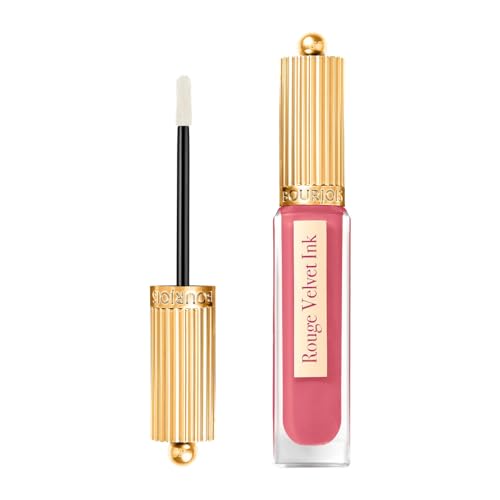 Bourjois Rouge Velvet Ink matowa, długotrwała pomadka w płynie, intensywnie napigmentowana, trwałość do 24 godzin, nr 03 Rose me tender - obrazek 1
