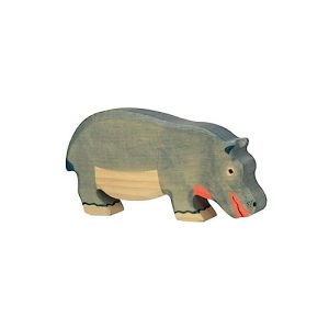 Nilpferd, fressend: ca. 18 x 2,8 9 cm, Holz, per Stück Nilpferd, fressend: ca. 18 x 2,8 9 cm, Holz, per Stück