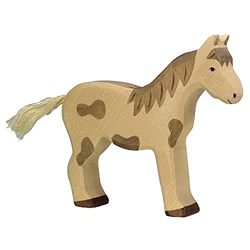 Holztiger Konik Stojący w Cętki 80037 - Ręcznie Malowana Drewno - obrazek 1